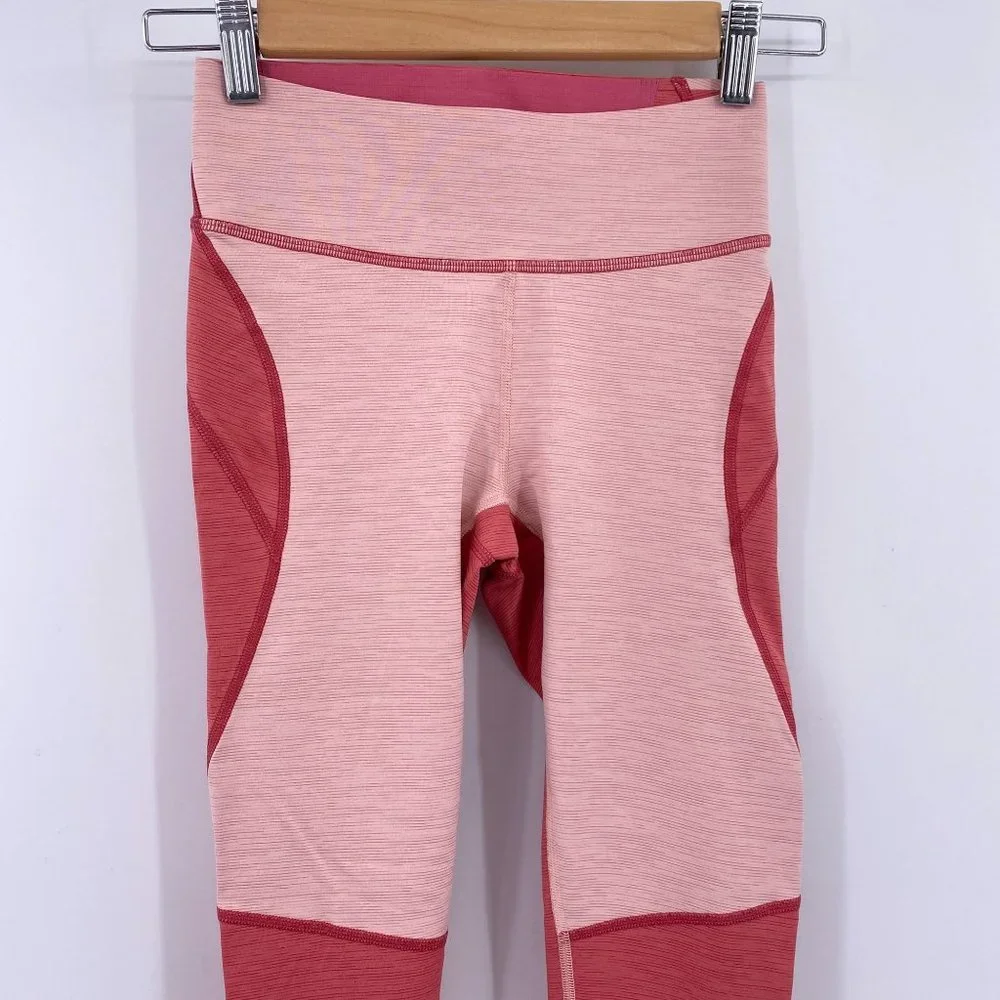Outdoor Voices Core 3/4 Leggings Size Xsmall XS Thistle Desert Rose Pink TechSwe